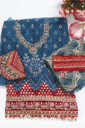 Elegant 4 piece dress for women in pakistani  jorjet.